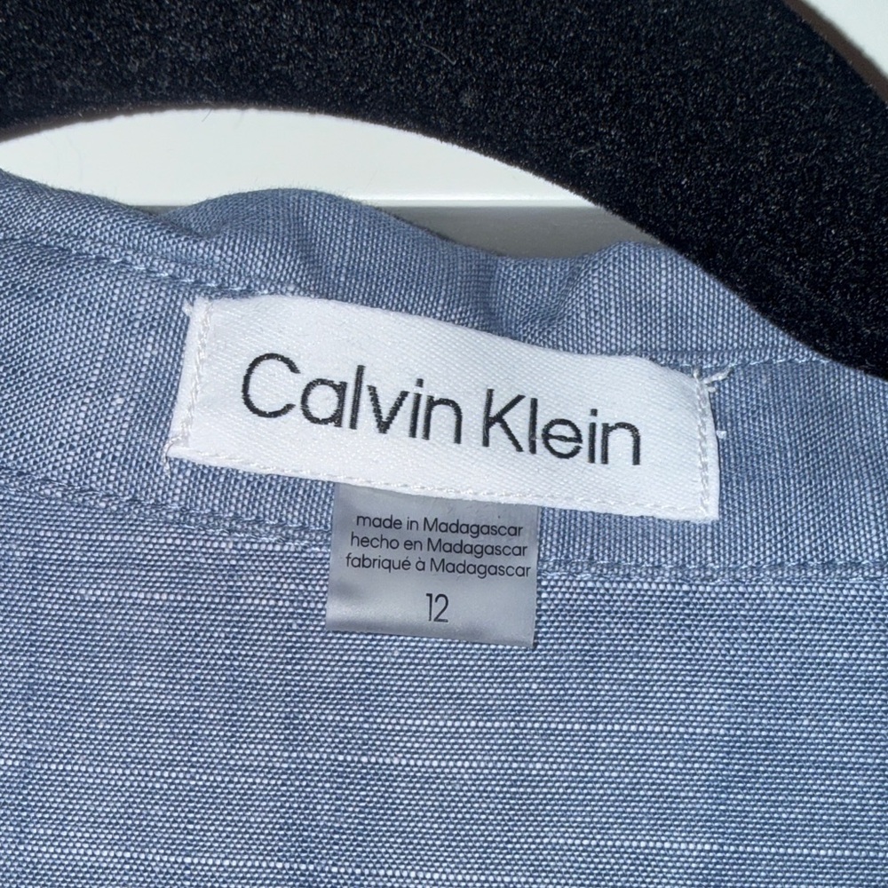 Calvin Klein Collared Belted Midi Dress NWOT - Picture 4 of 5